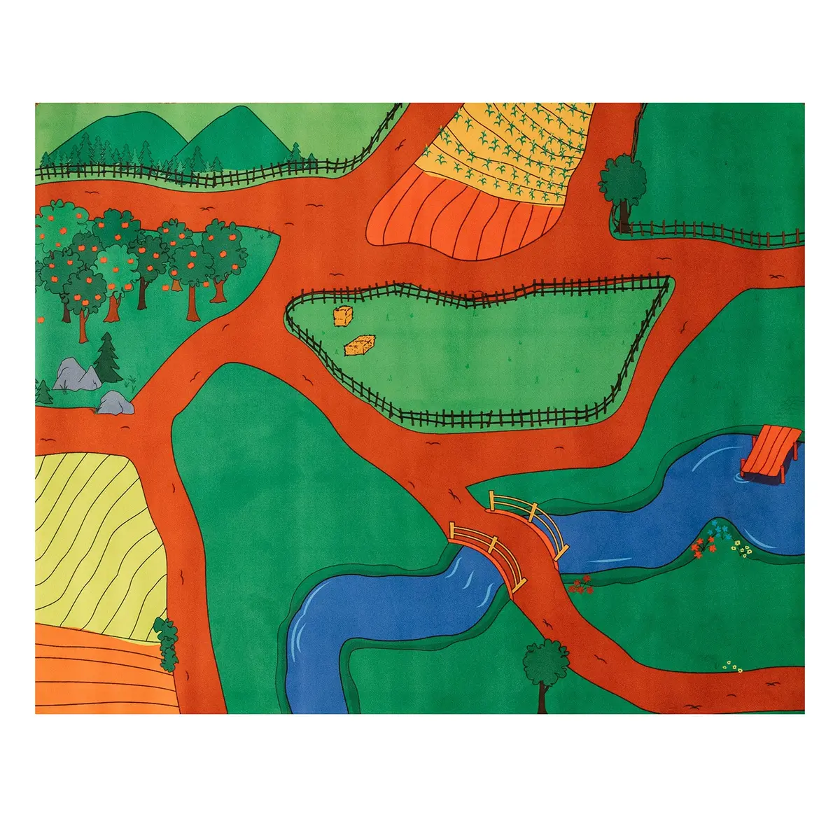 The Freckled Frog Farm-Themed Play Mat For Kids 1