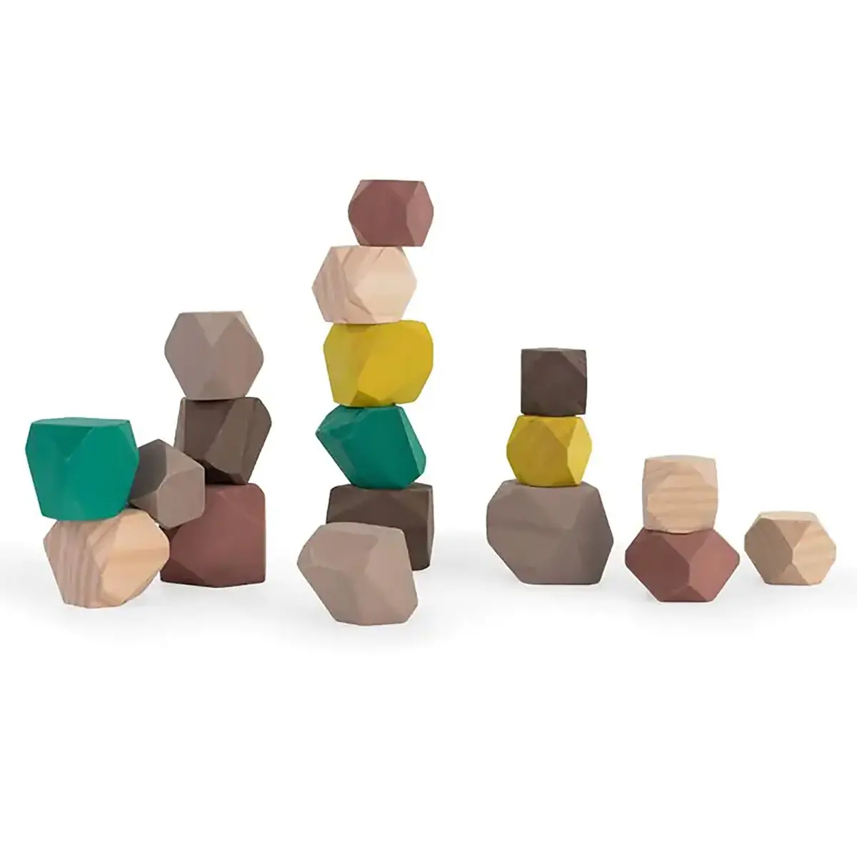 Miniland Towering Wooden Stones - 18-Piece Eco-Friendly Building Set 1