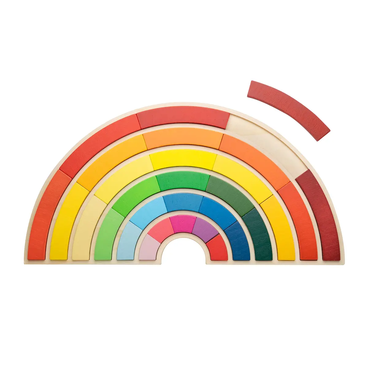 The Freckled Frog Rainbow Colors Wooden Puzzle - 30 Pc 1