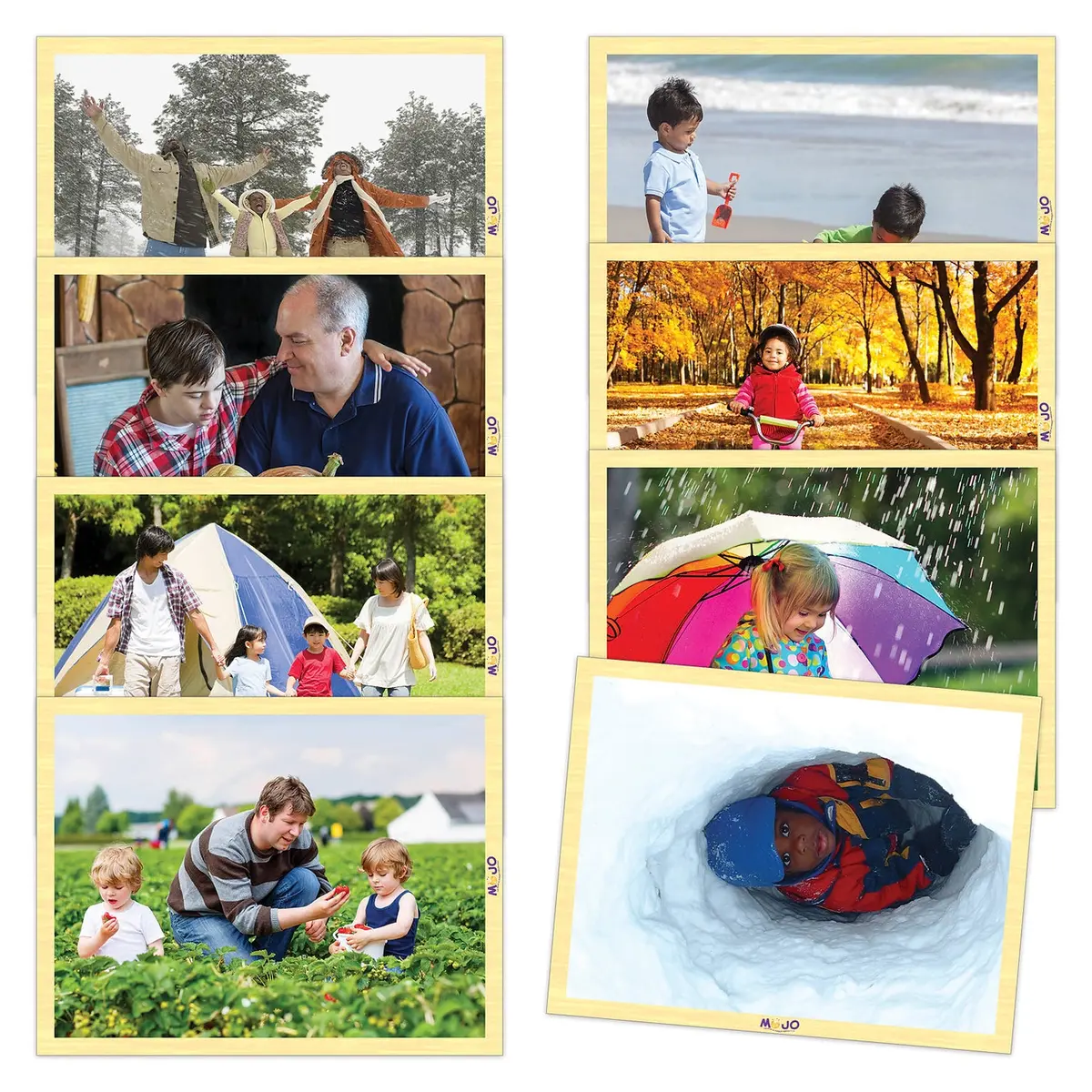 Mojo Change Of Seasons 8-Pack Wooden Puzzles - Educational Set 1