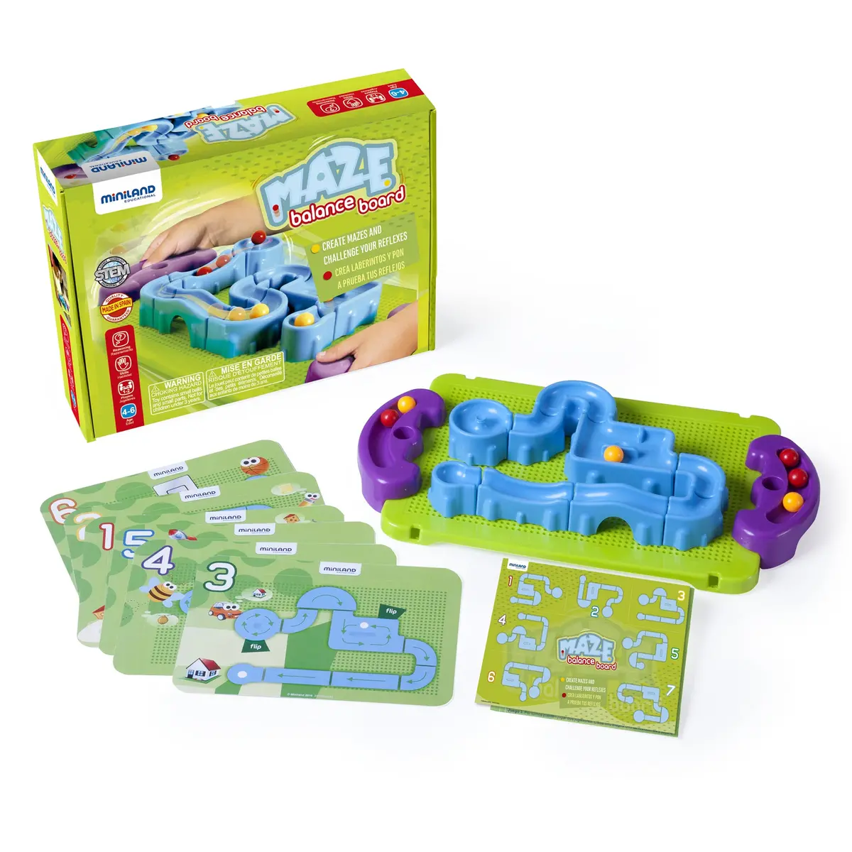 Miniland Educational Maze Balance Board - Interactive Learning Game - 24 Pieces 1