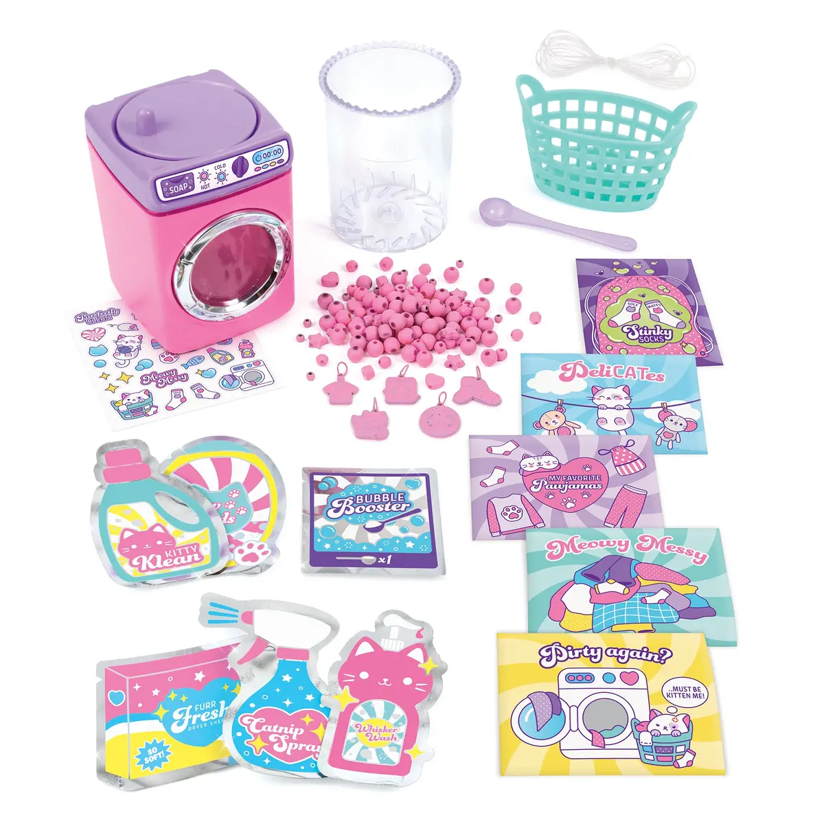 Mir Magical Cat Bead Washing Bracelet Kit - Pink & Purple 2