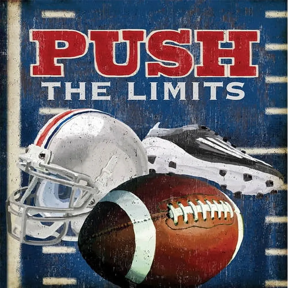 Lori Siebert Oopsy Daisys Push The Limits Football Canvas Wall Art 1