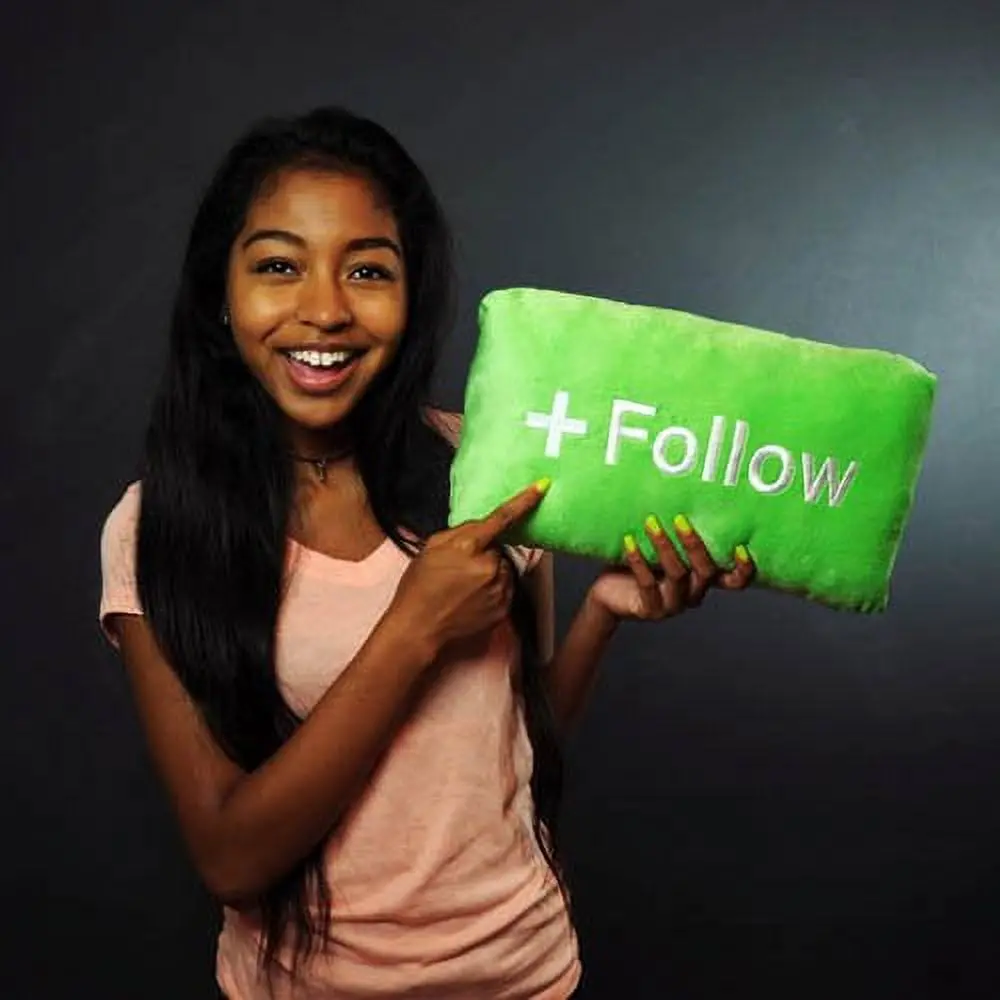 Throwboy Button Pillows - Snuggle Up With 'Follow' 1