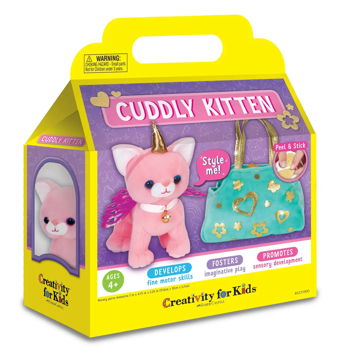 Creativity For Kids Plush Cuddly Kitten Craft Kit - Pink 1