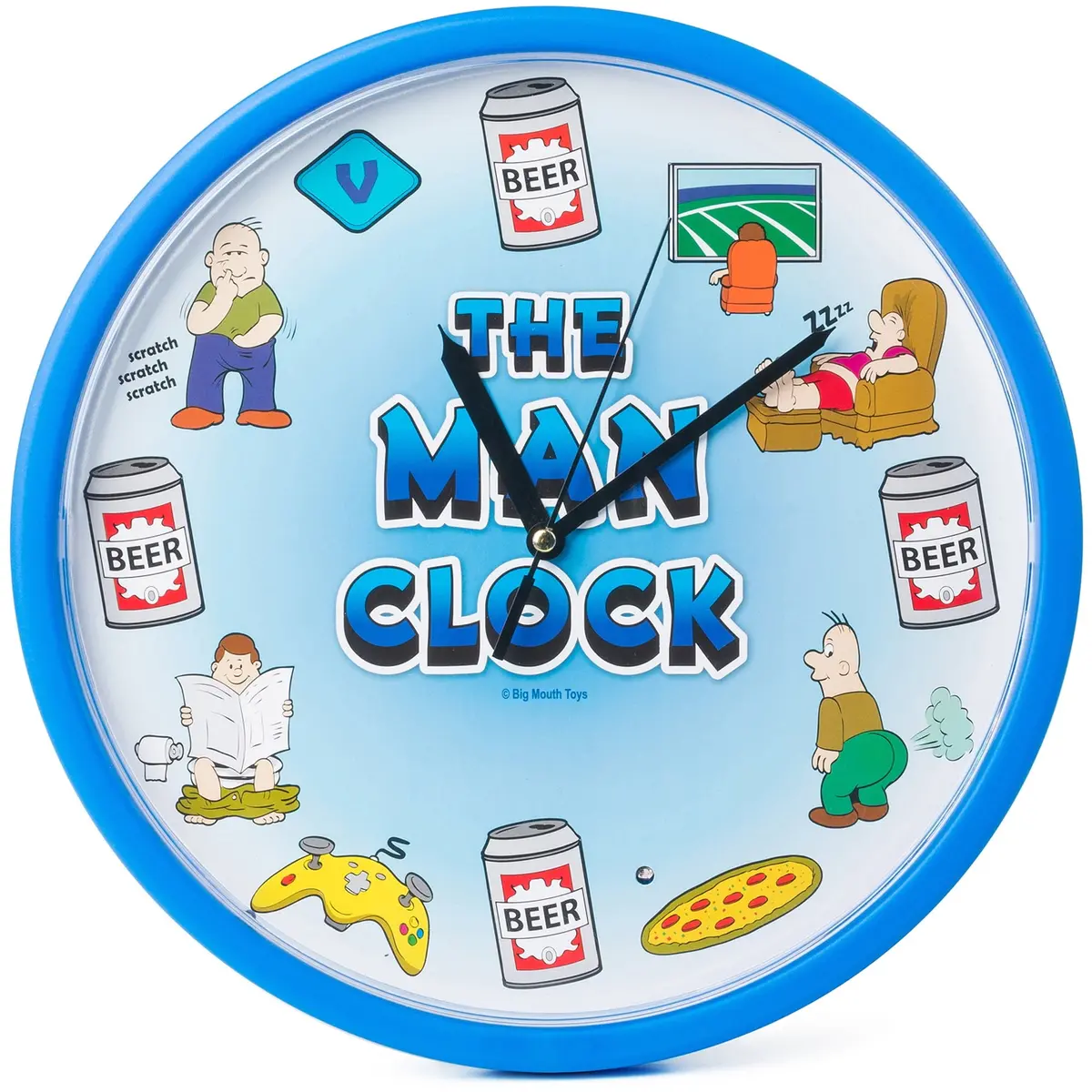 Big Mouth Toys Man Clock - Humorous Hourly Sound Alerts 1