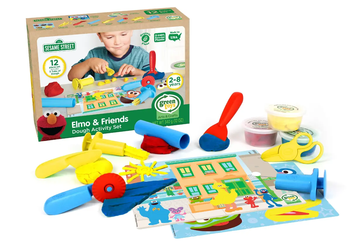 Elmo & Friends Organic Dough Playset With Tools 1