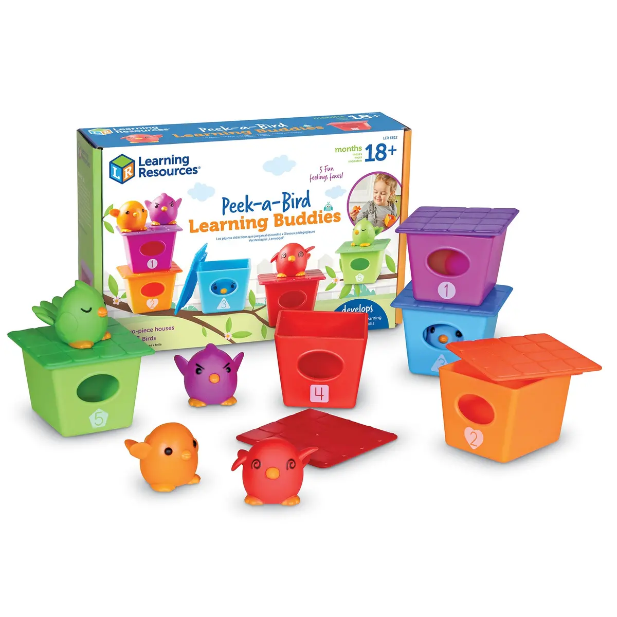 Learning Resources Peek-A-Bird Learning Buddies - Interactive Educational Toy 1