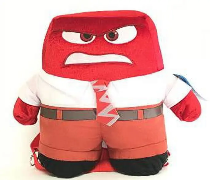 Inside Out 17" Plush Backpack - Adjustable Straps And Zipper Compartment 1