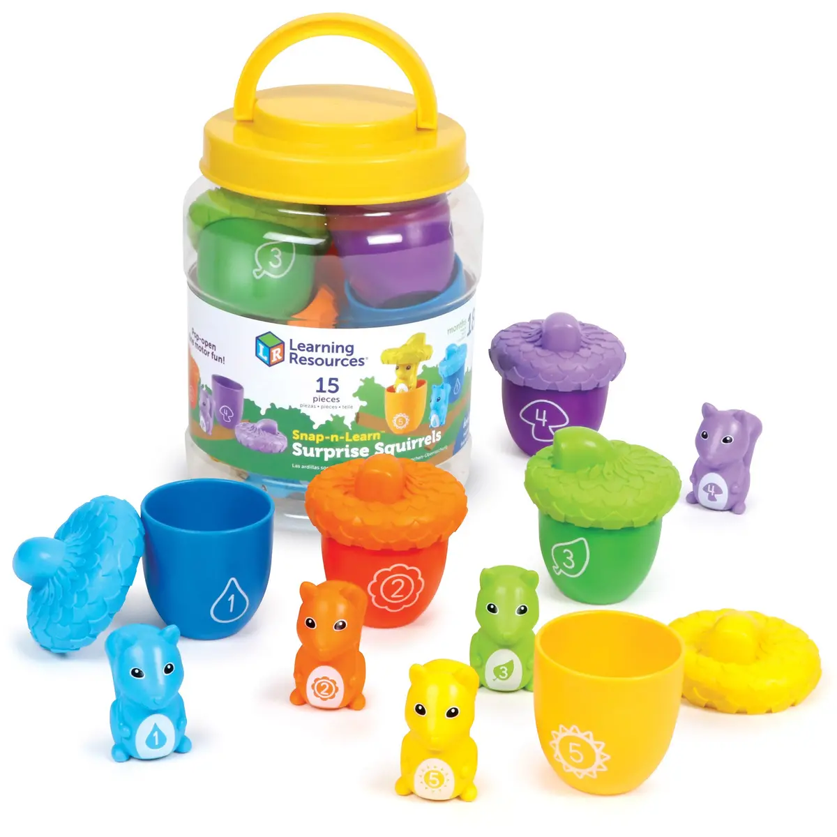Learning Resources Snap-N-Learn Surprise Squirrels - Color & Counting Skill Development 1