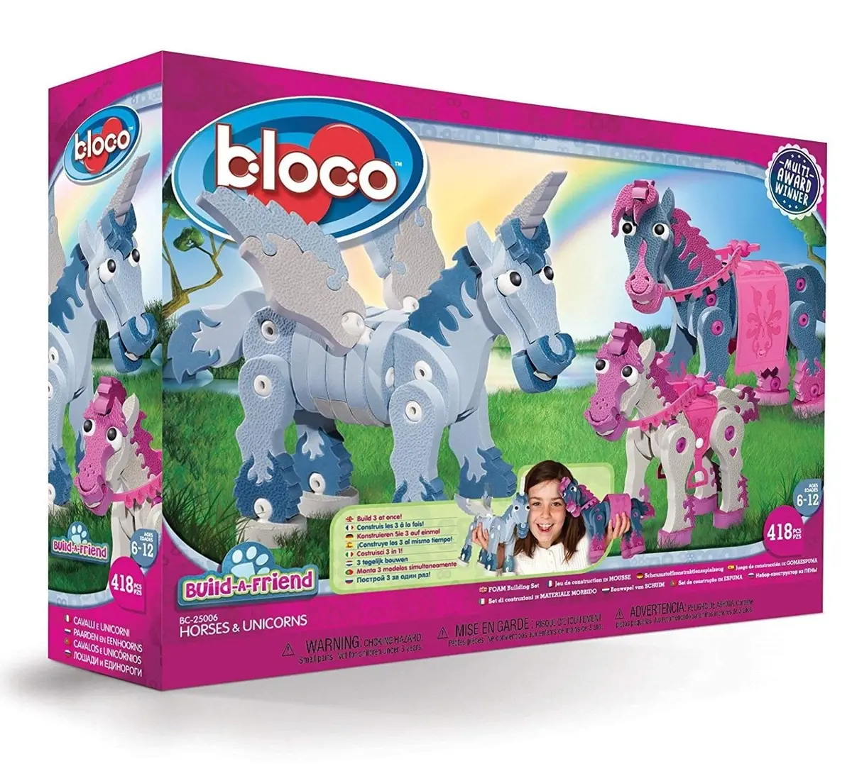 Bloco Toys Bloco-Horses & Unicorns Creative Foam Building Set 1