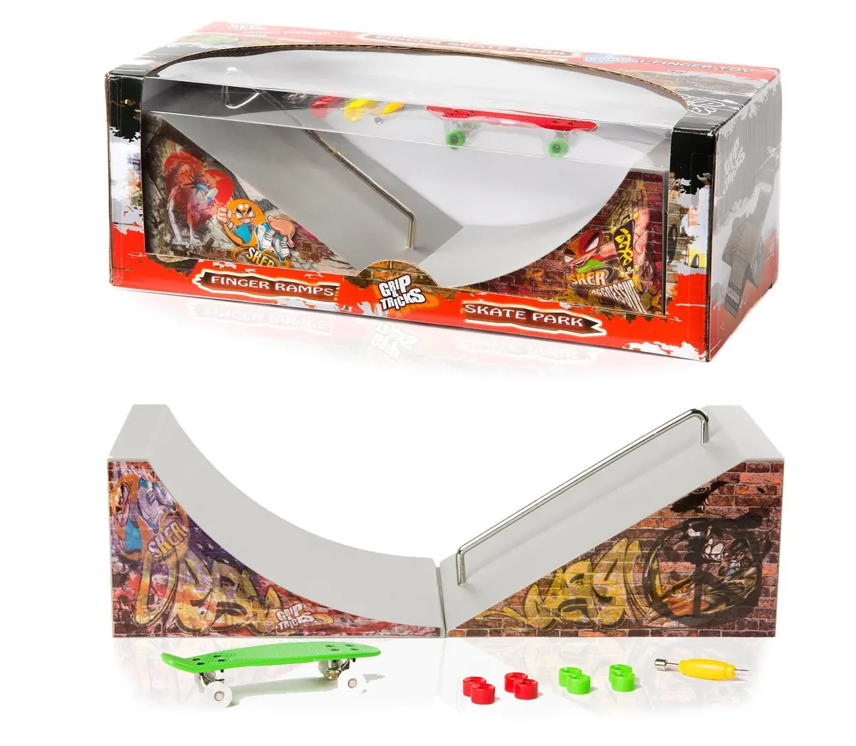 Grip And Tricks - Ultimate Finger Skate Ramp And Accessories Kit 1