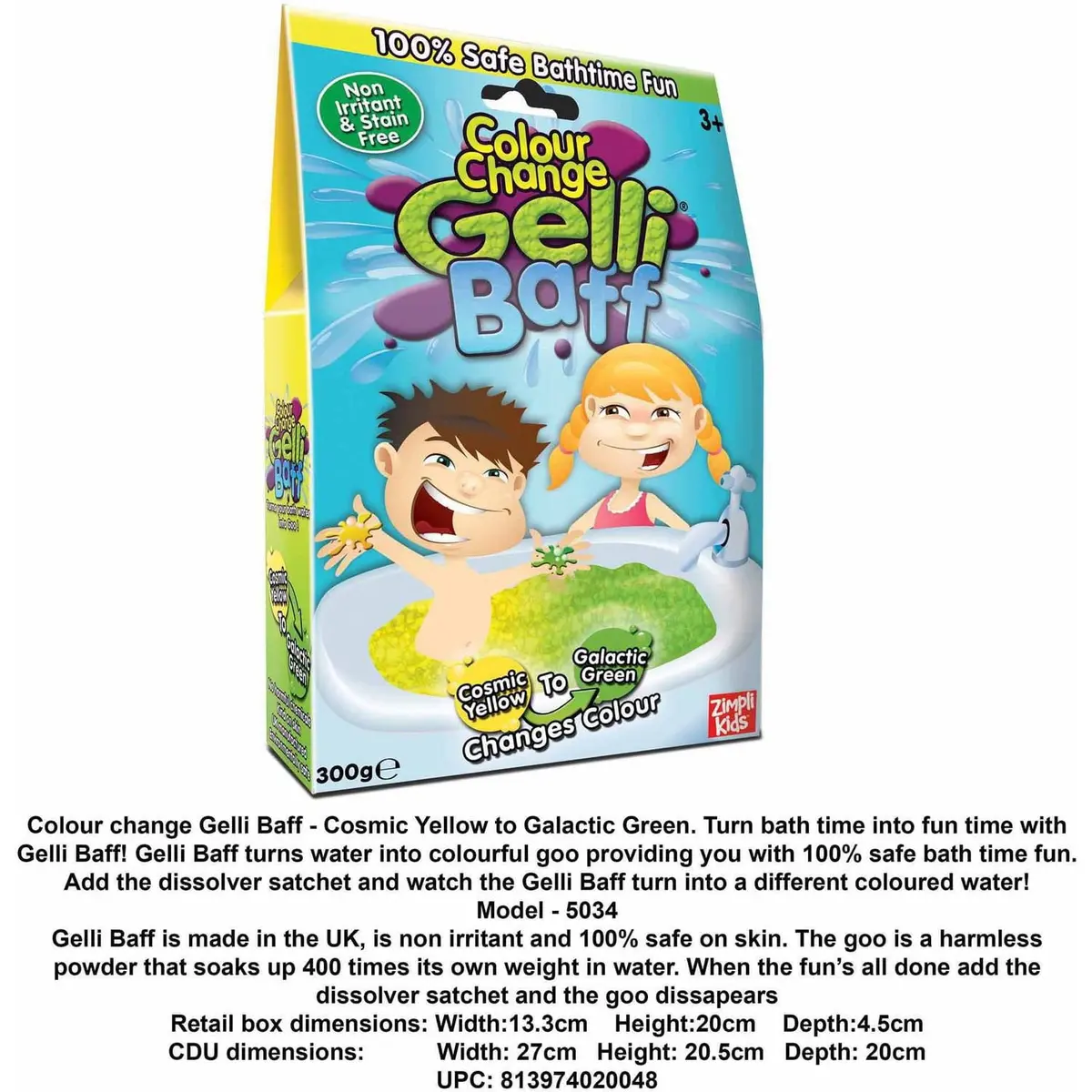 Gelli Baff Cosmic Yellow To Galactic Green Bath Adventure 1