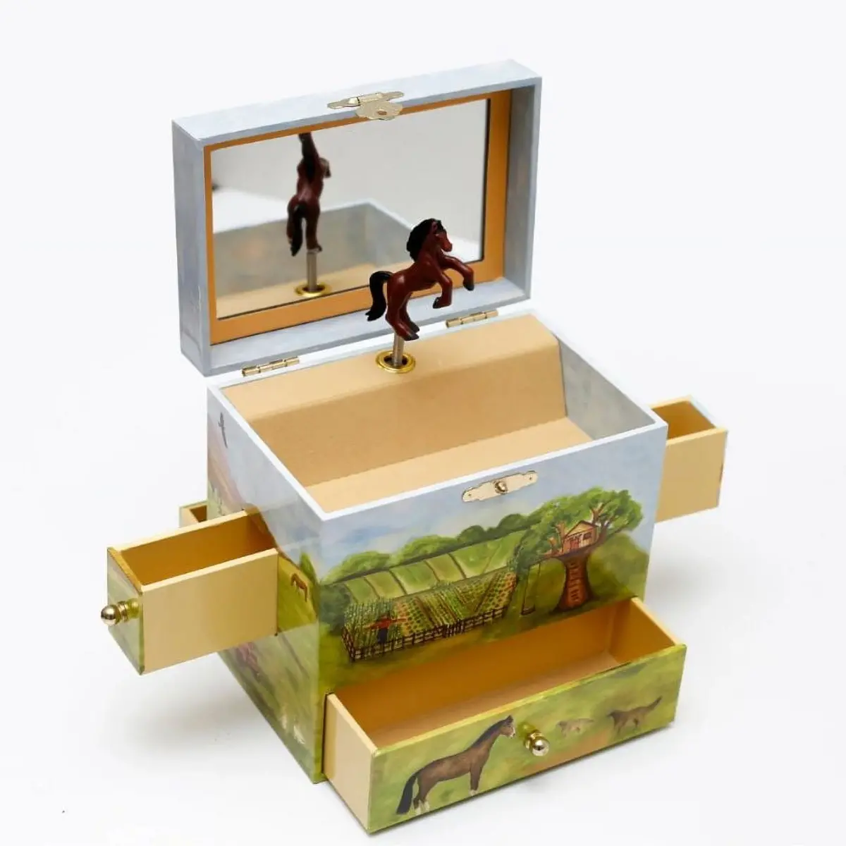Enchantmints Horse Ranch Musical Treasure Jewelry Box 1