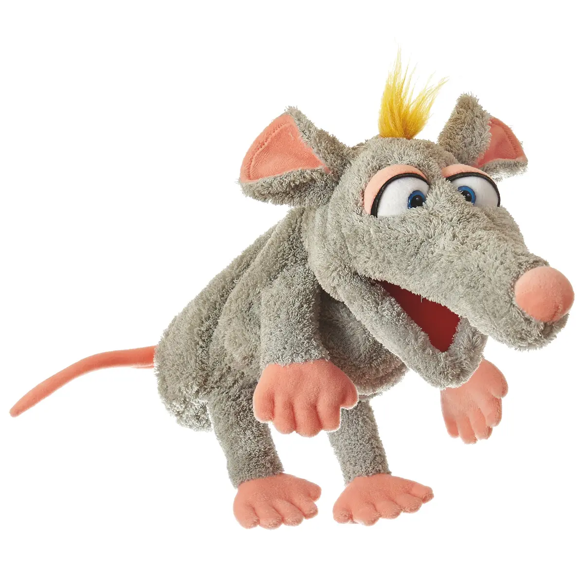 Living Puppets Handmade Scraps The Grey Mouse 12" Plush Hand Puppet 1