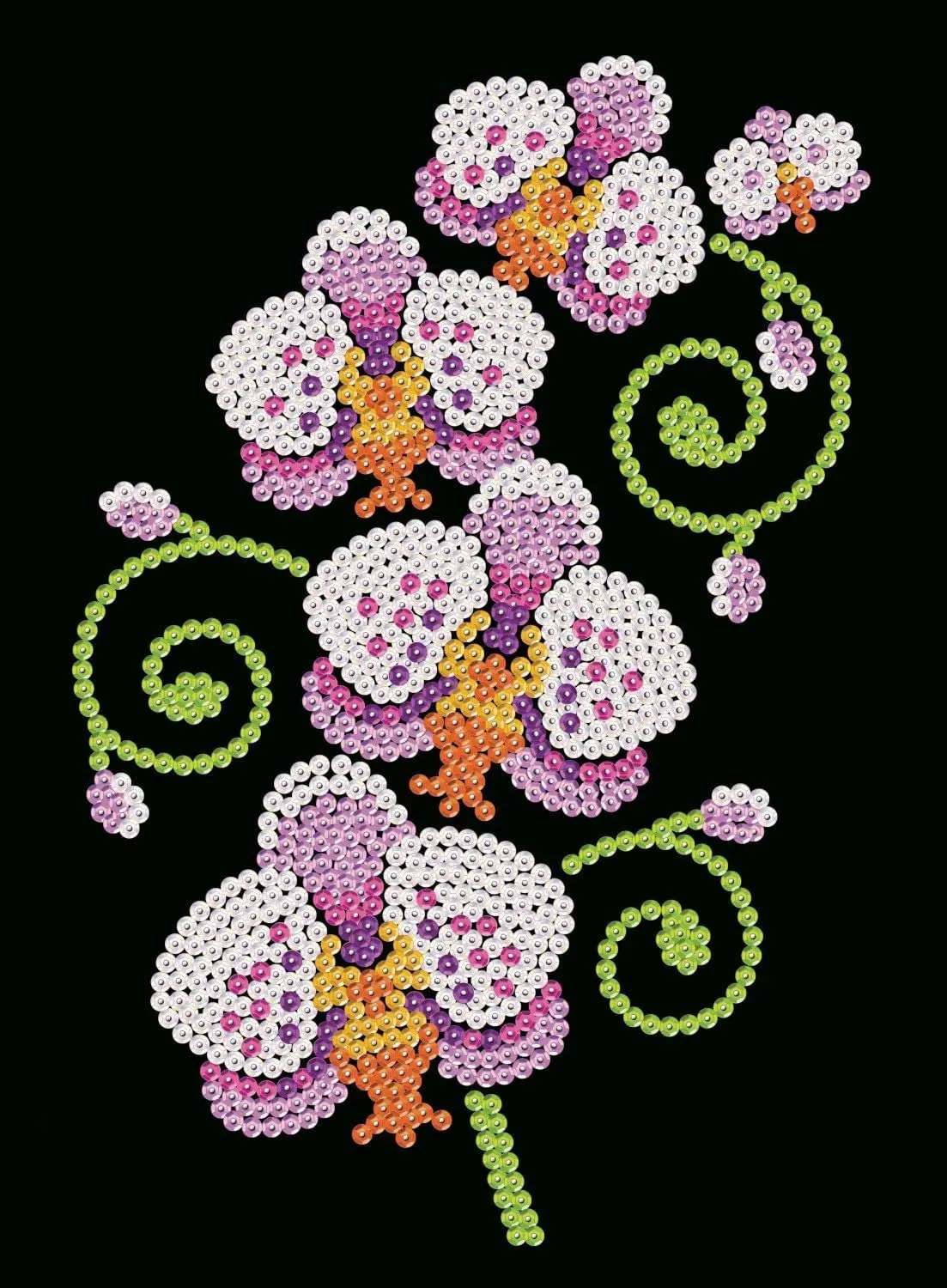 Sequin Art Blooming Orchids Craft Kit - Sparkling Purple 1
