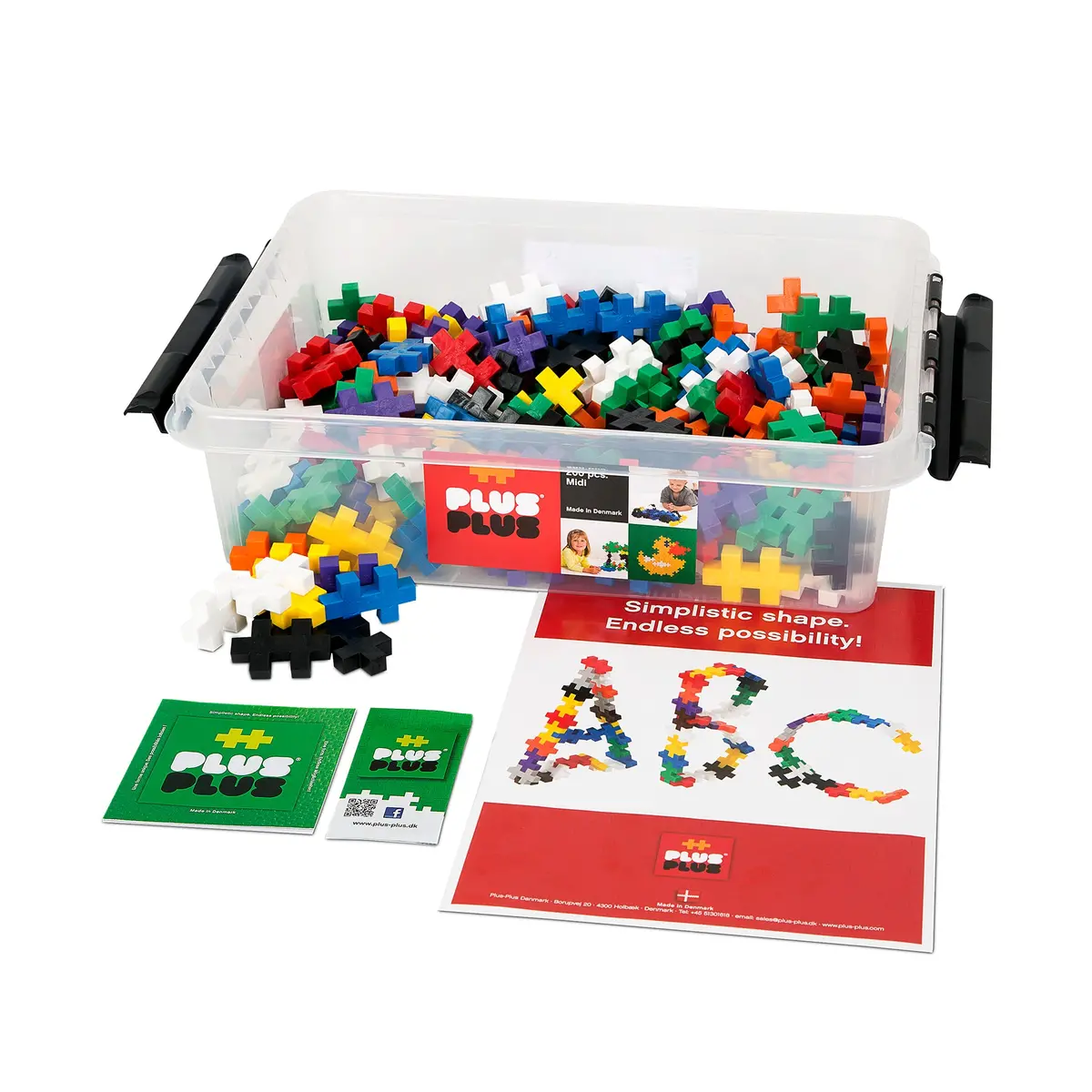 Plus-Plus Big Basic Mix Construction Toy Tub, 200 Pieces 1
