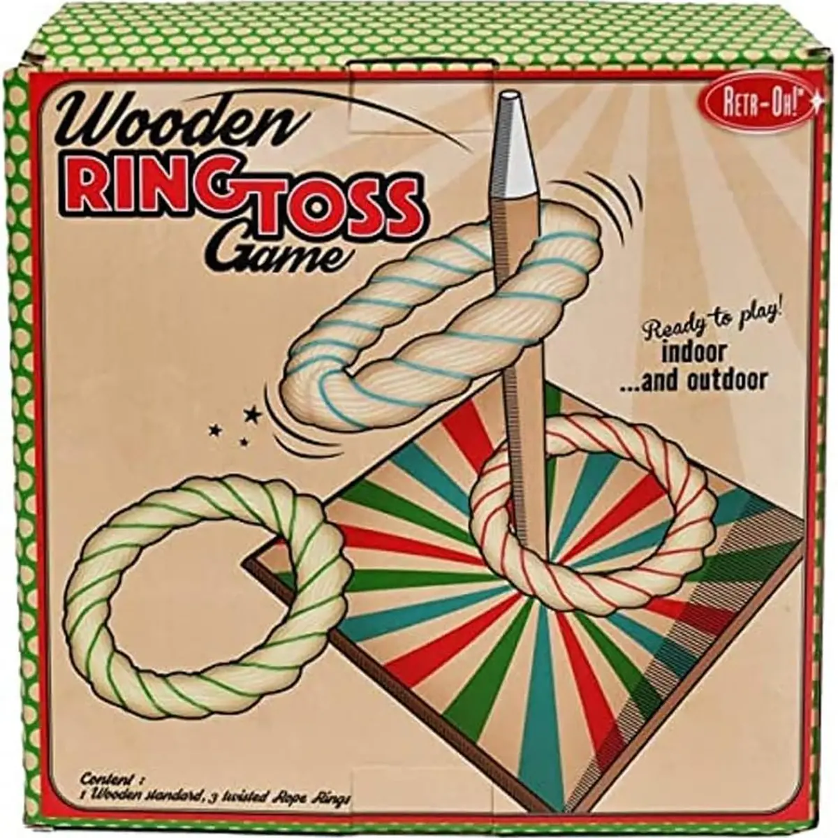 Fun2give Pop It Up Ret-Oh! Colorful Ring Toss Game, Ages 3+ 1