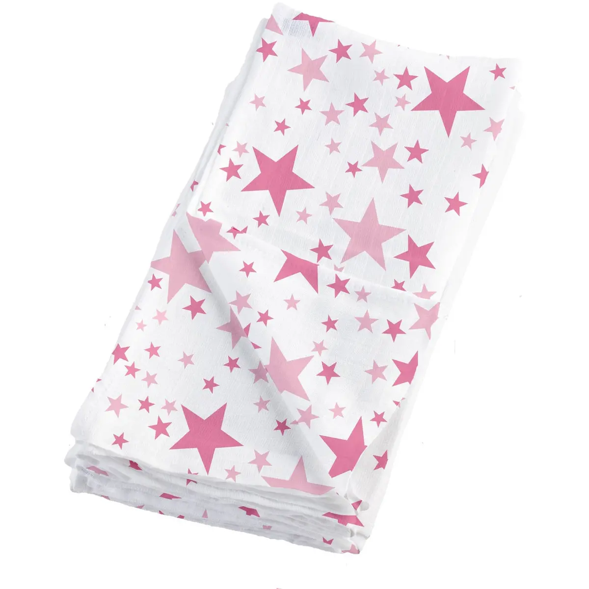 Bambino Mio Xl Muslin Blankets - Pink Stars Delight 1