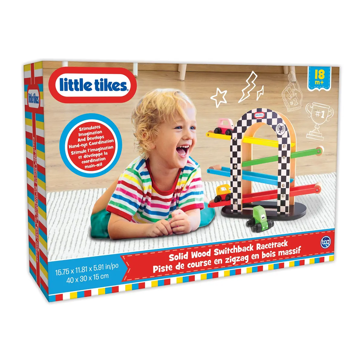 Little Tikes Wood Switchback Racetrack With Cozy Coupe Cars 1