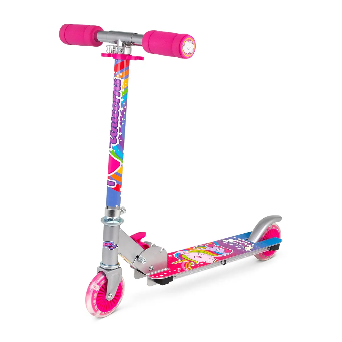 Ozbozz Flashing Scooter - Unicorn Sparkles With Light-Up Marvels 1