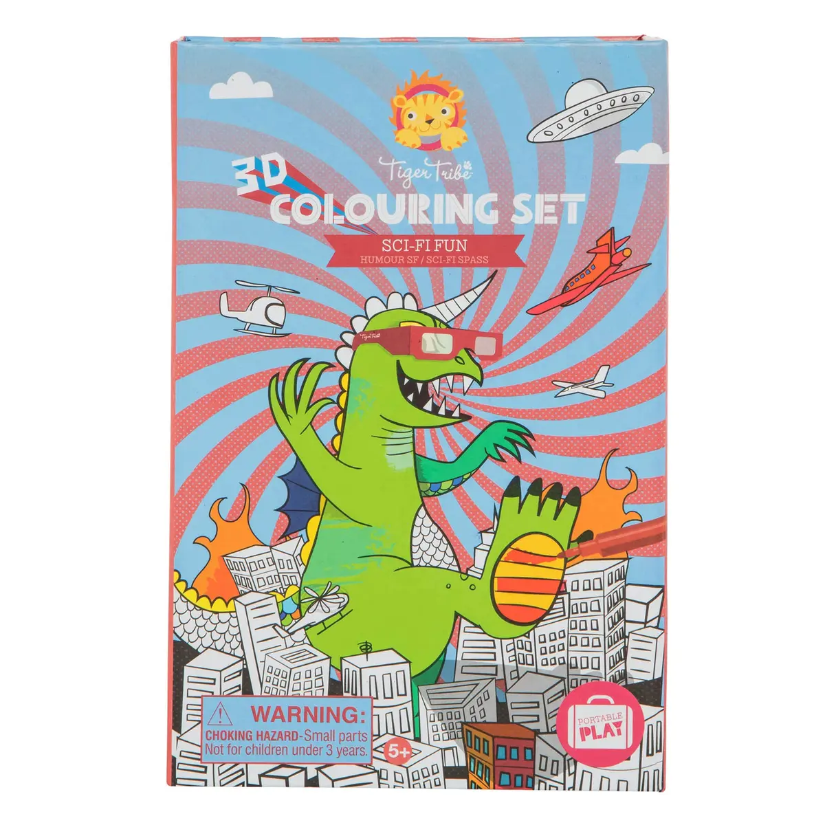 Tiger Tribe Sci Fi Fun 3D Coloring Set - Activity Set With Retro Rainbow Theme 1