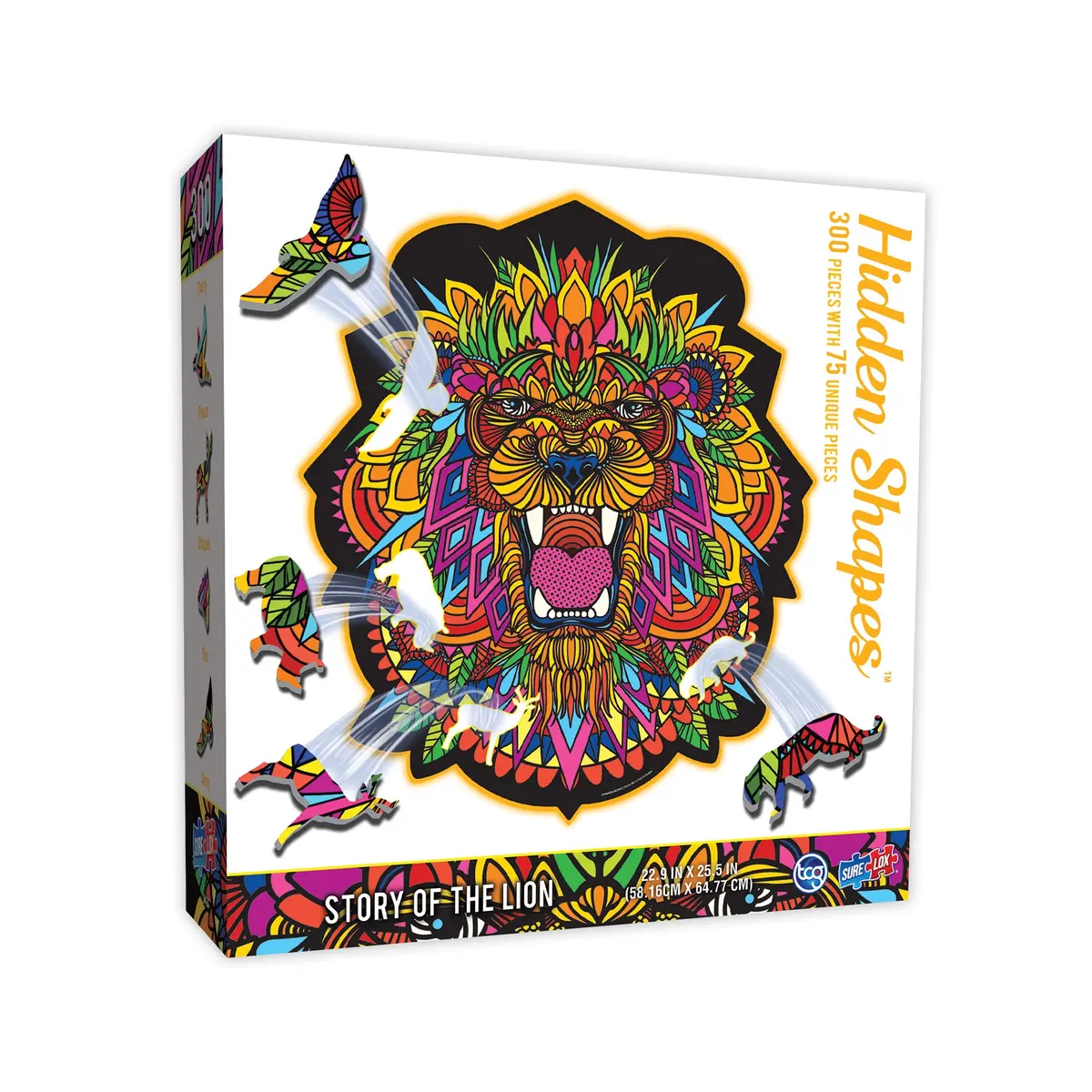 Vibrant Lion-Shaped Jigsaw Puzzle - 300 Pc 1
