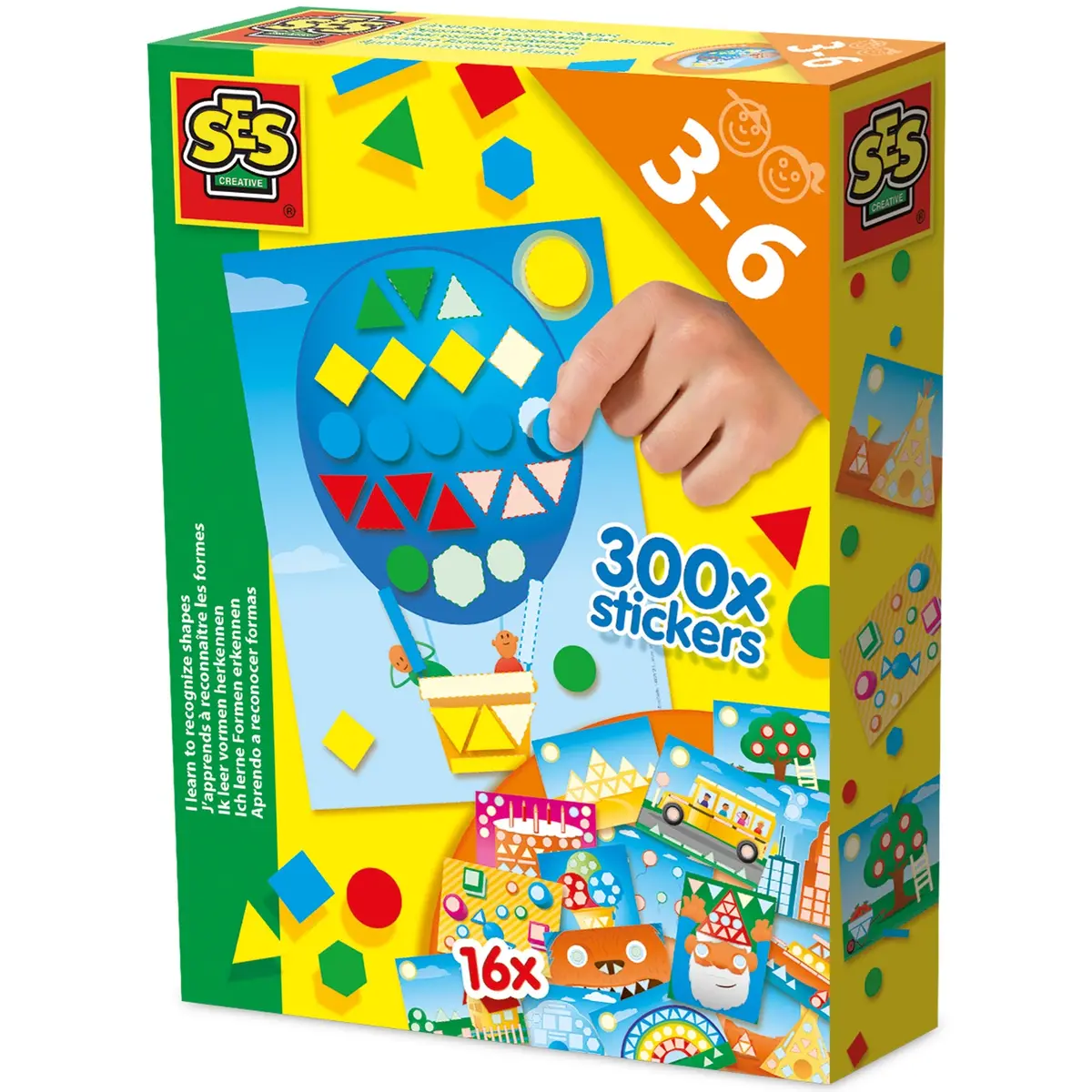 Ses Creative I'm Learning To Recognize Shapes - Shape Matching Mosaic Play Set - 300+ Stickers, Vibrant Scenes For Toddlers 3+ 1
