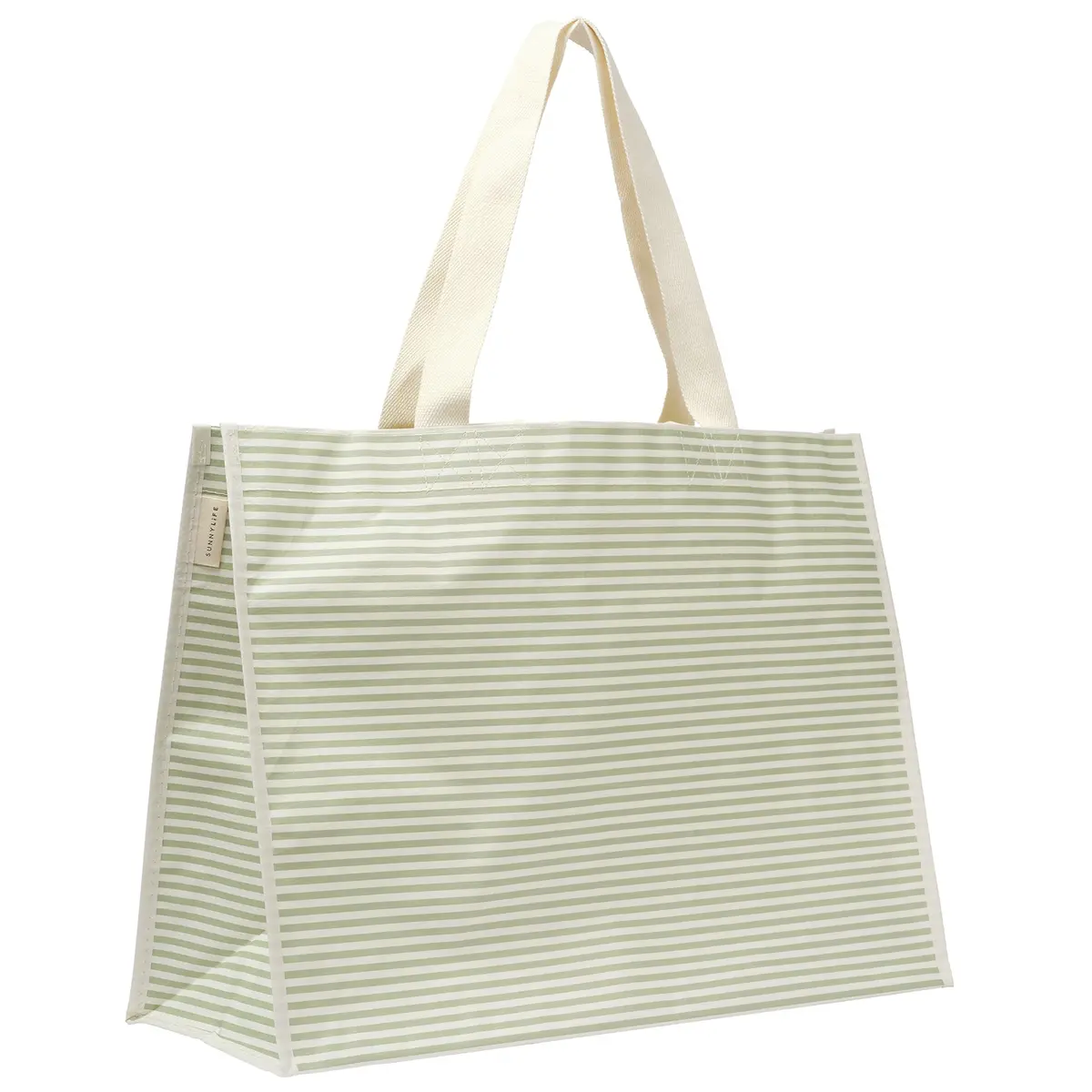 Sunnylife Carryall Beach Bag La Palma Sage Stripe - Oversized, Waterproof, And Stylish Tote 1