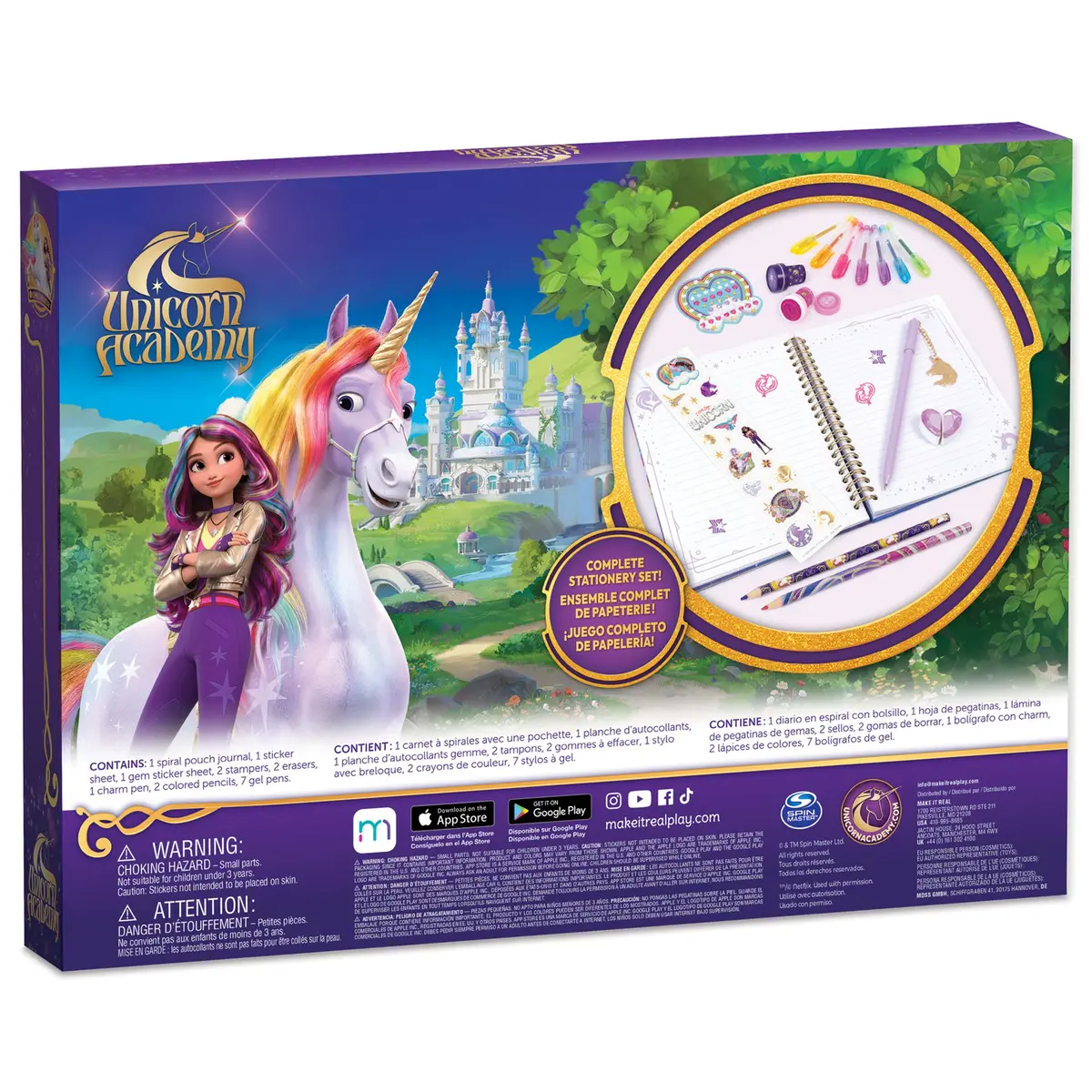 Unicorn Academy Enchanted Stationery Set - 17-Piece Art Kit 1