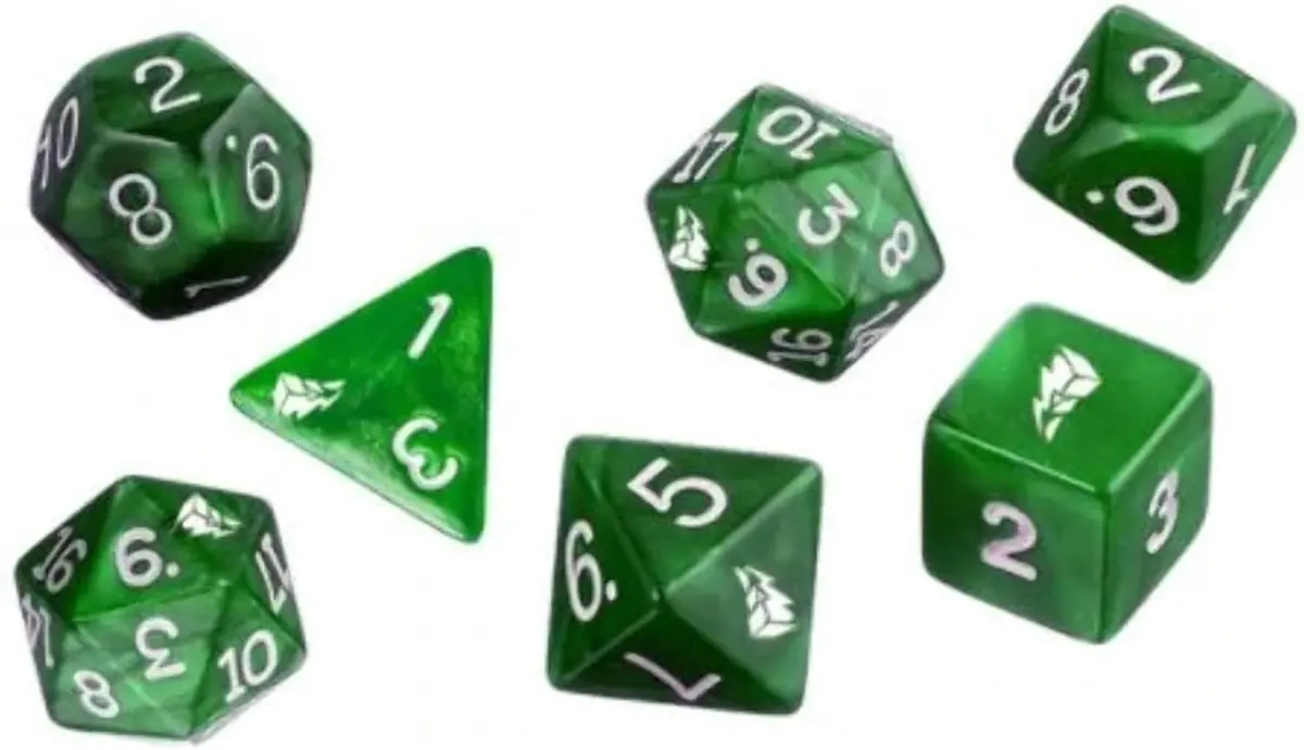 Power Rangers Rpg Custom Green Dice Set By Renegade Game Studios 1