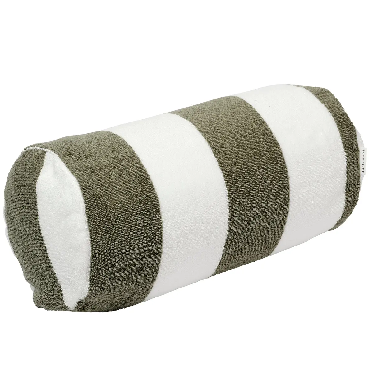 Sunnylife Inflatable Neck Pillow For Beach - Vacay Olive Stripe, 14X6 Inches 1