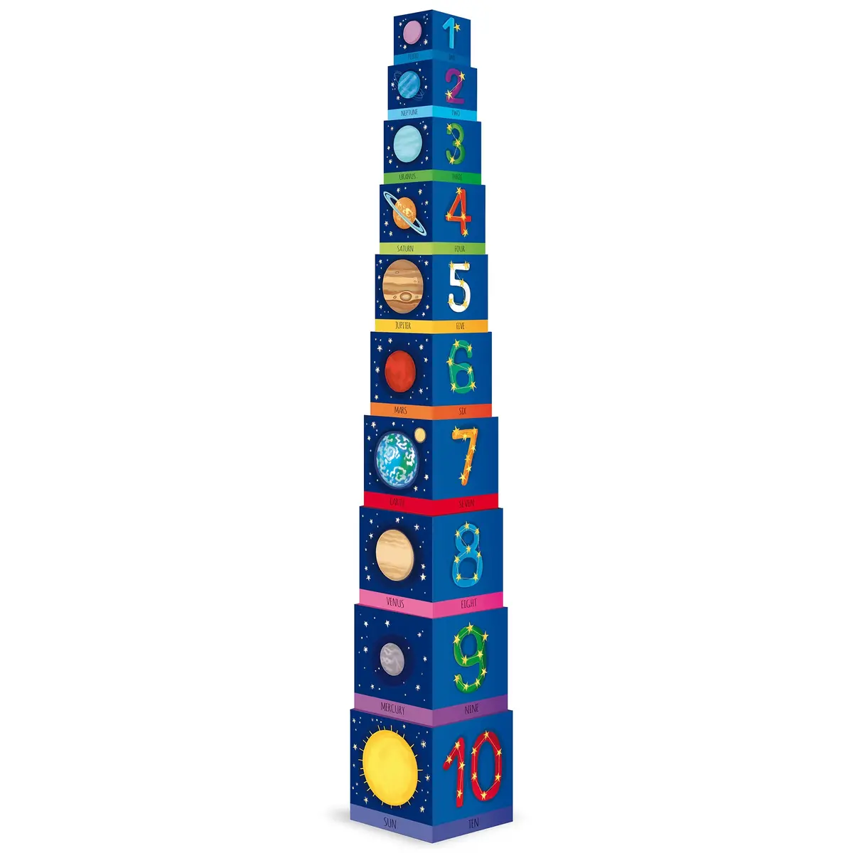 Galactic Explorers Edu-Blocks: Space, 10-Piece Stackable Learning Set 1