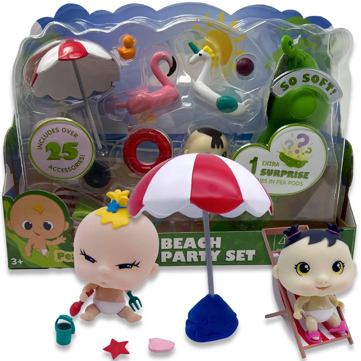 Pea Pod Babies Beach Party Set – 26Pc Mini Doll Extravaganza 1