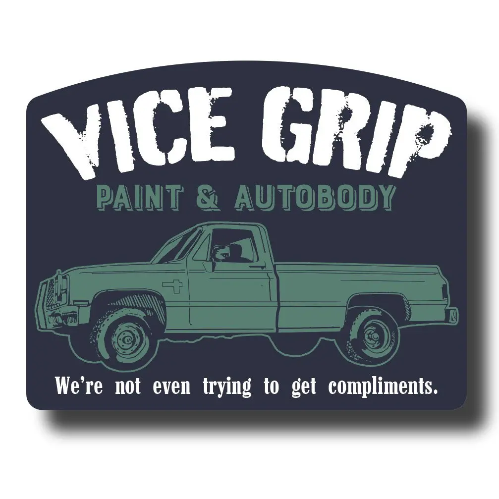 Vice Grip Autobody Sticker 1