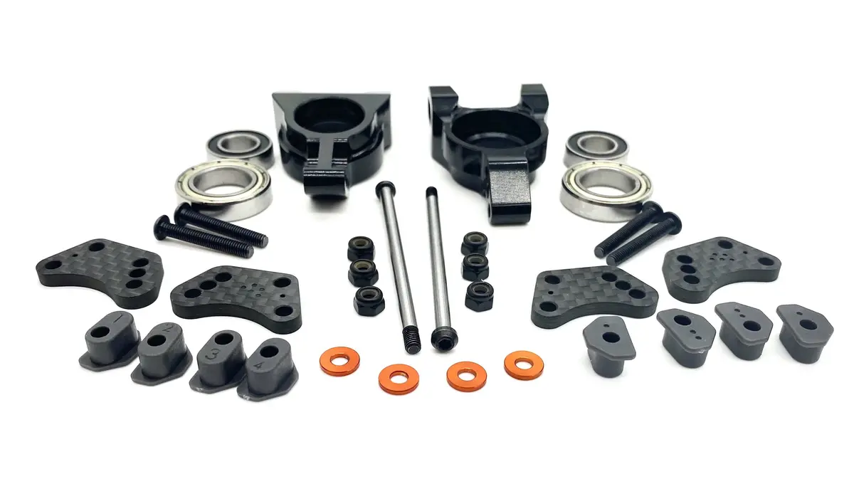 Hb Racing E8tevo3 - Rear Hubs (Carrier Aluminum Pins D8t D817 Truggy 204576 1