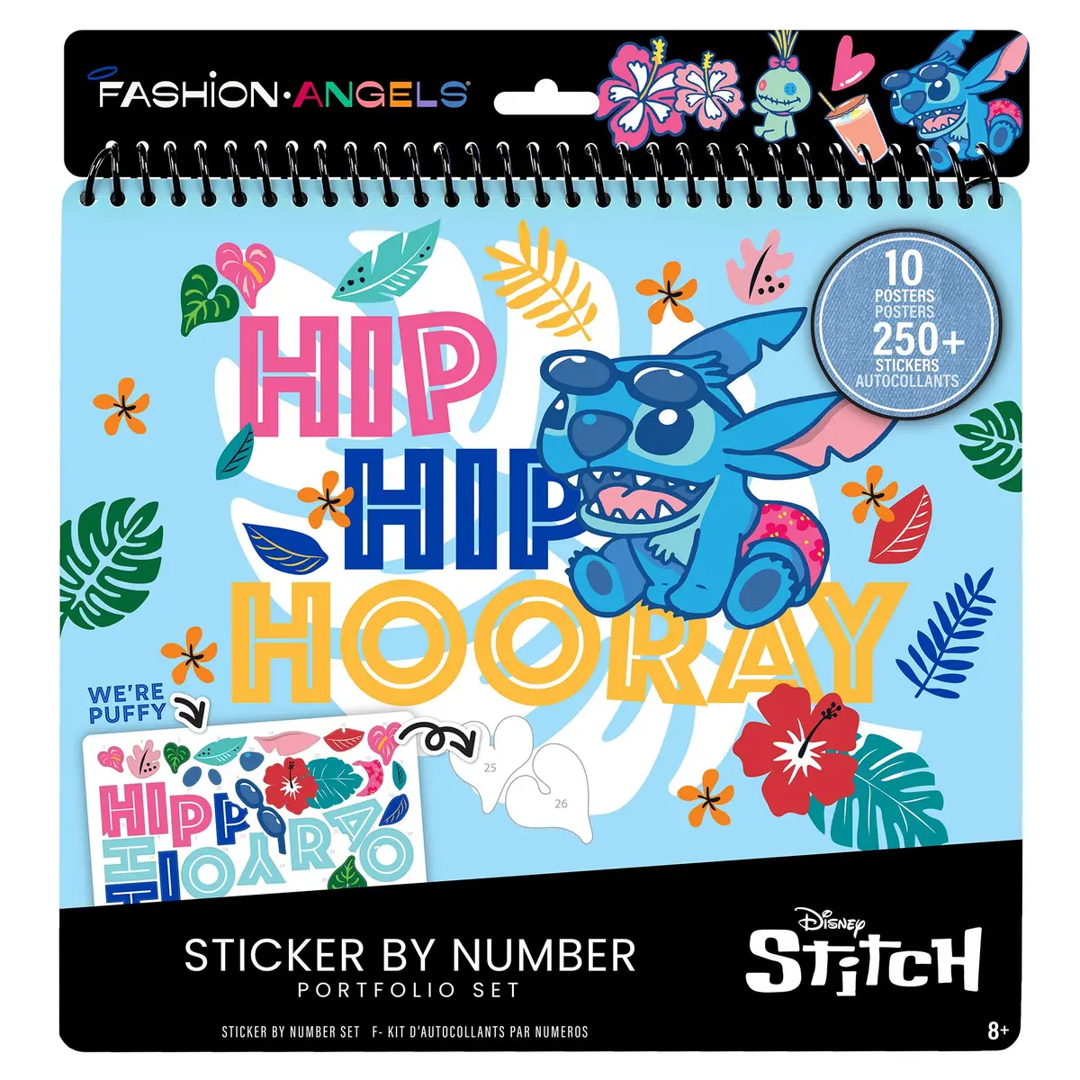 Disney Stitch Sticker By Number Portfolio Set - Creative Kids Crafts Kit 1