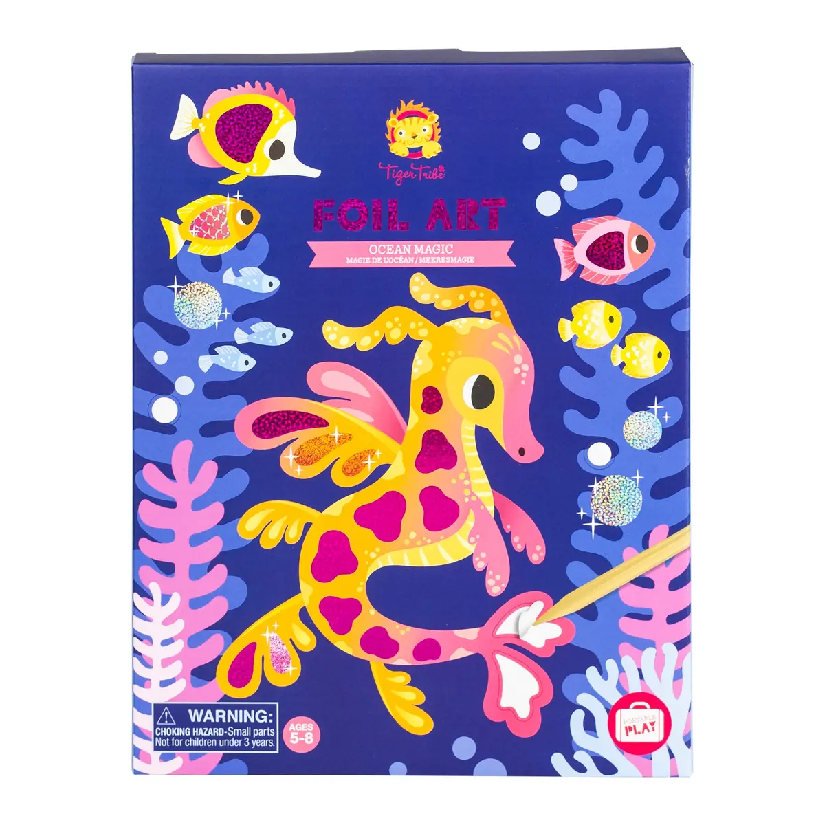 Tiger Tribe Foil Art Ocean Magic - Creative Set For Kids 1
