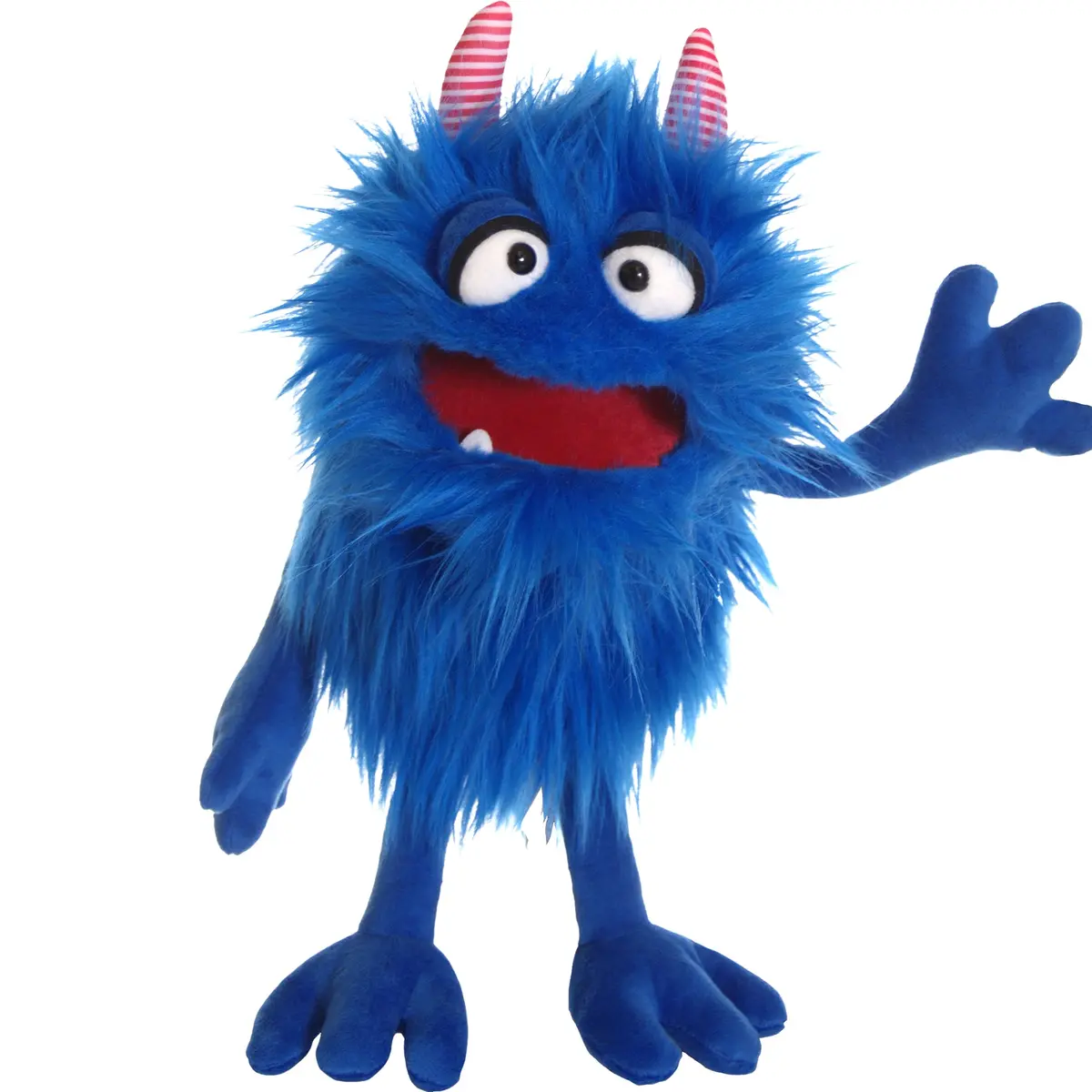 Living Puppets Mack The Friendly Monster - 14" Blue Plush Hand Puppet 1