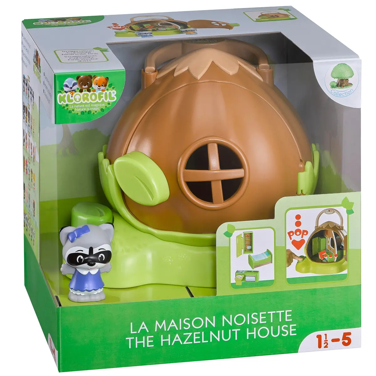 Timber Tots Hazelnut House Playset With Ellie The Raccoon 1