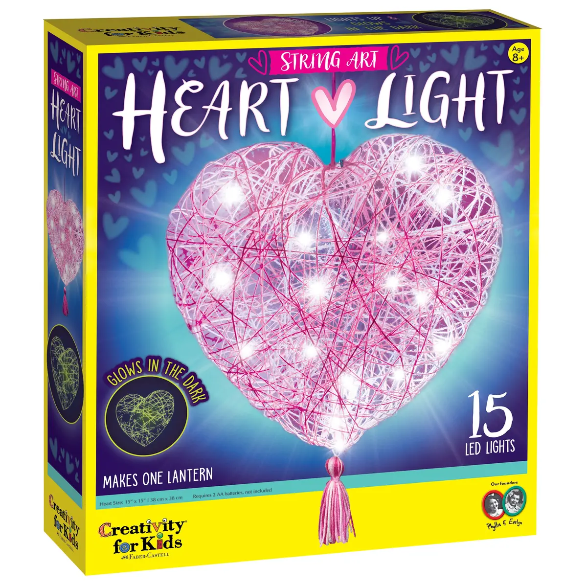 Creativity For Kids Heart Light String Art Lantern Kit 1