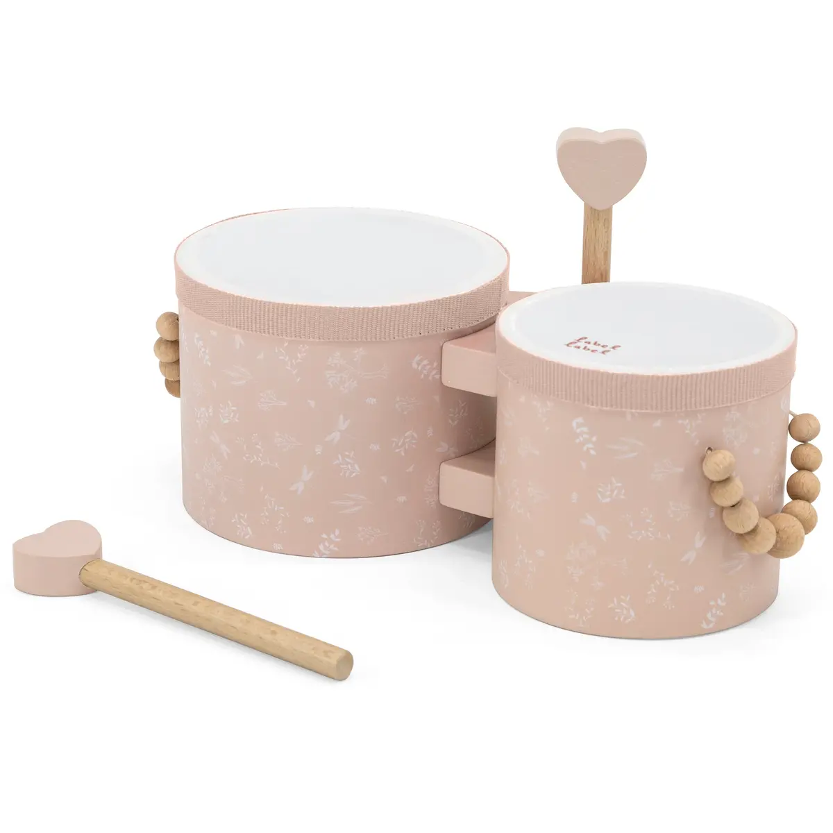 Wooden Bongos: Pink 1