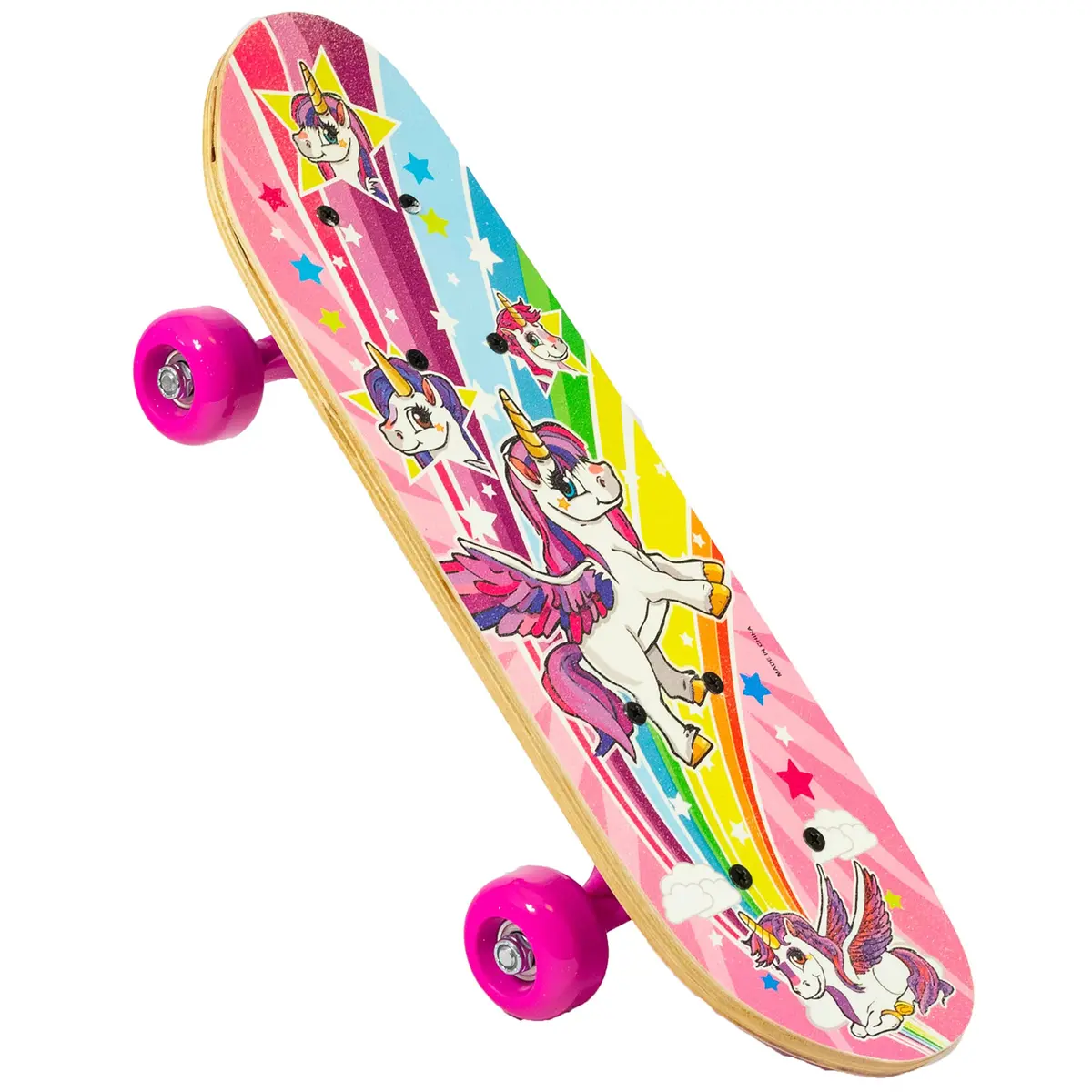 Ozbozz 17" Unicorn Skateboard With Flashing Wheels & Magical Design 1