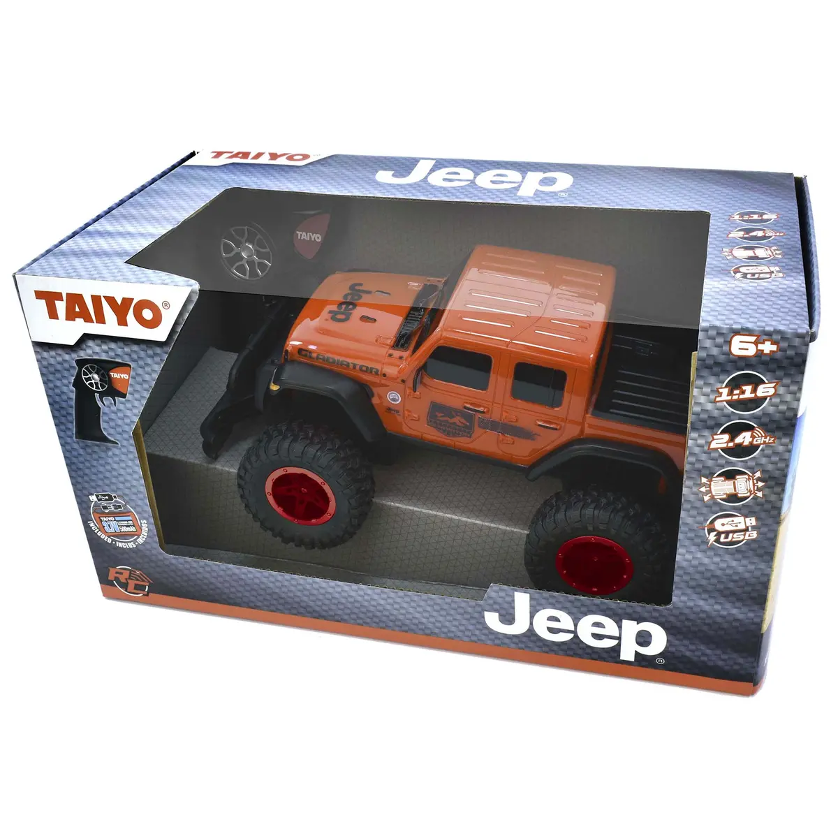Taiyo Jeep Gladiator 1:16 Scale R/C Vehicle - Bold Red 1