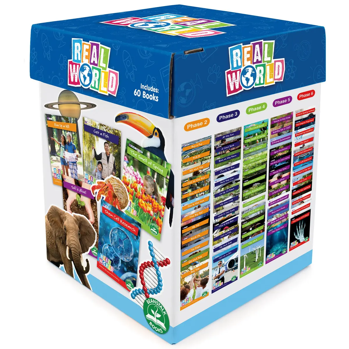 Junior Learning: Real World - Phases 2-6, 60-Book Non-Fiction Hi-Lo Decodables Set 2