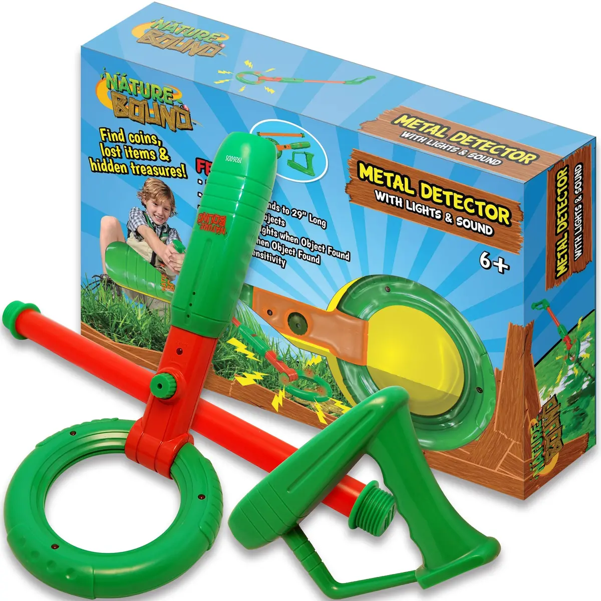 Nature Bound Green-Orange Treasure Finder Metal Detector For Kids 1