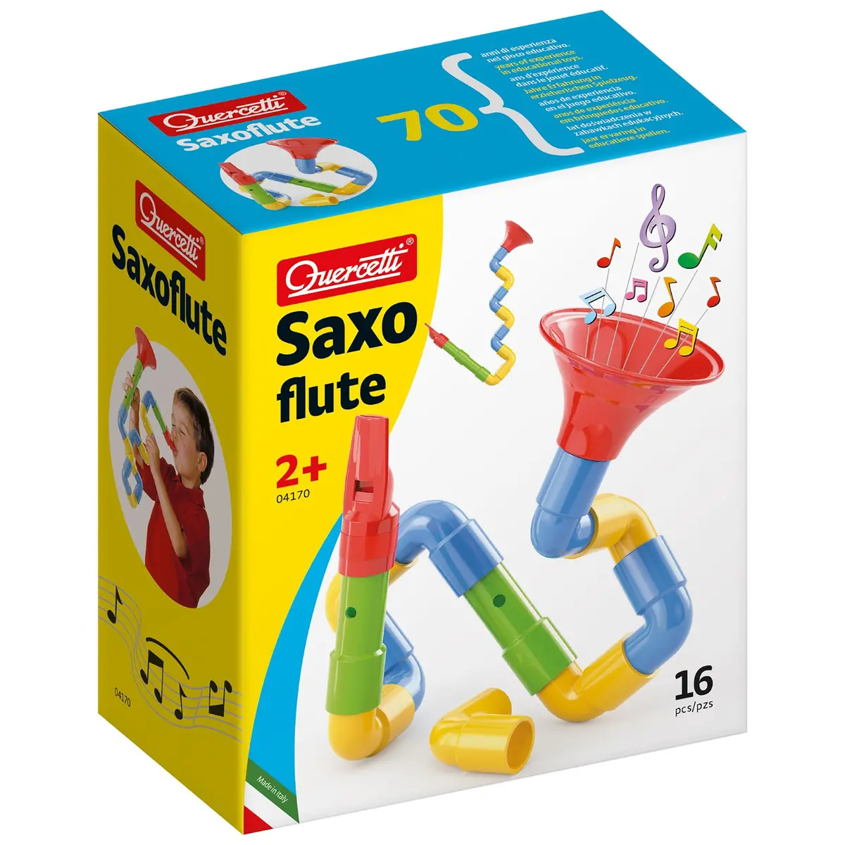 Quercetti Saxoflute 16-Piece Musical Instrument Building Set 1