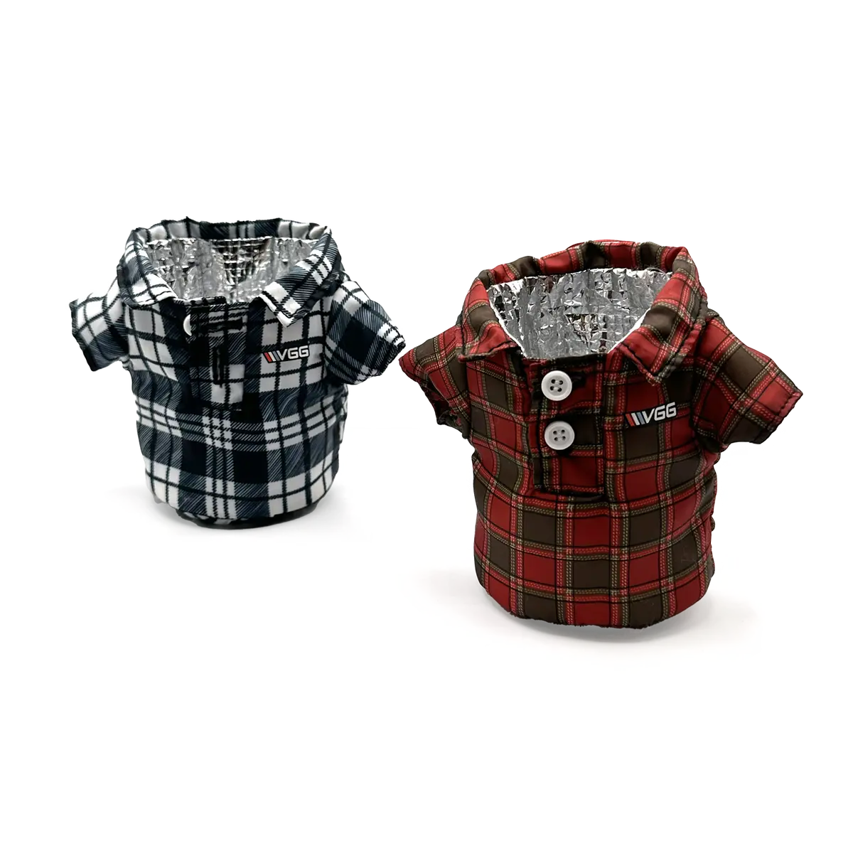 Vgg Flannel Coozie (Red Or Black) 1