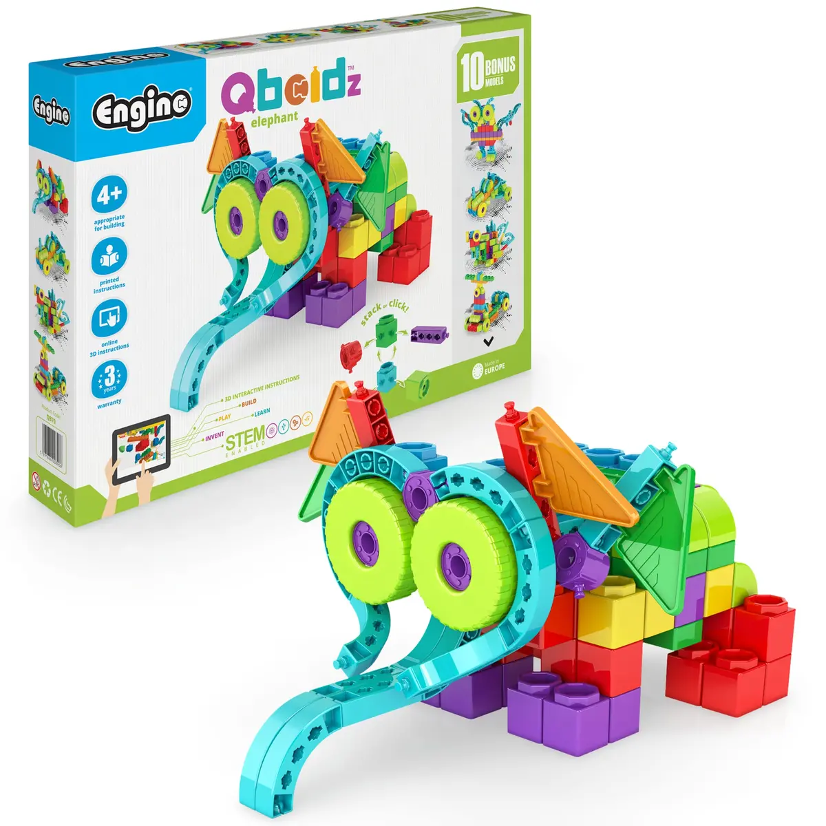 Engino Qboidz Elephant 11-In-1 Building Set For Kids 4+ 1