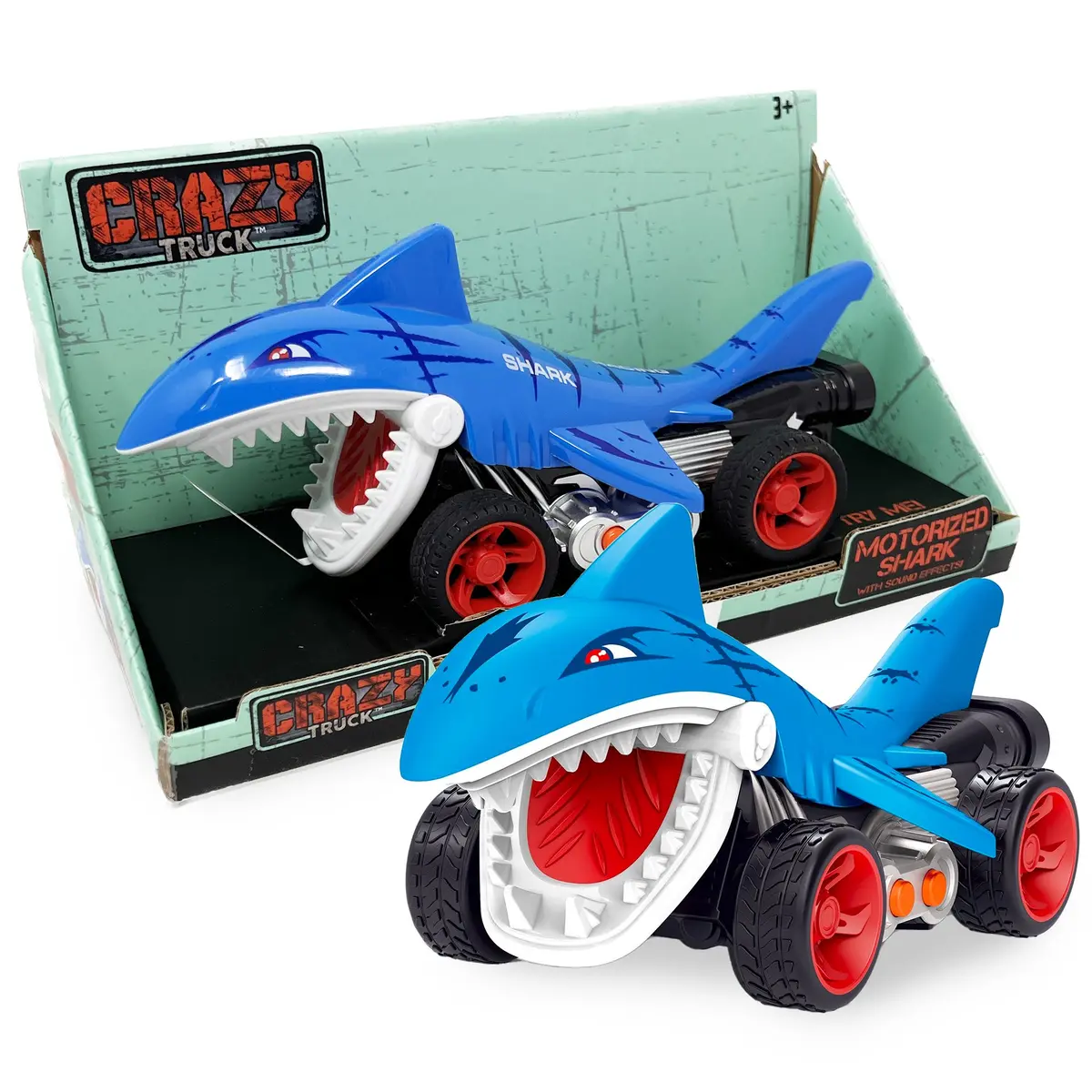 Thin Air Brands Crazy Truck - Motorized Shark-Themed Stunt Vehicle With Sounds 1